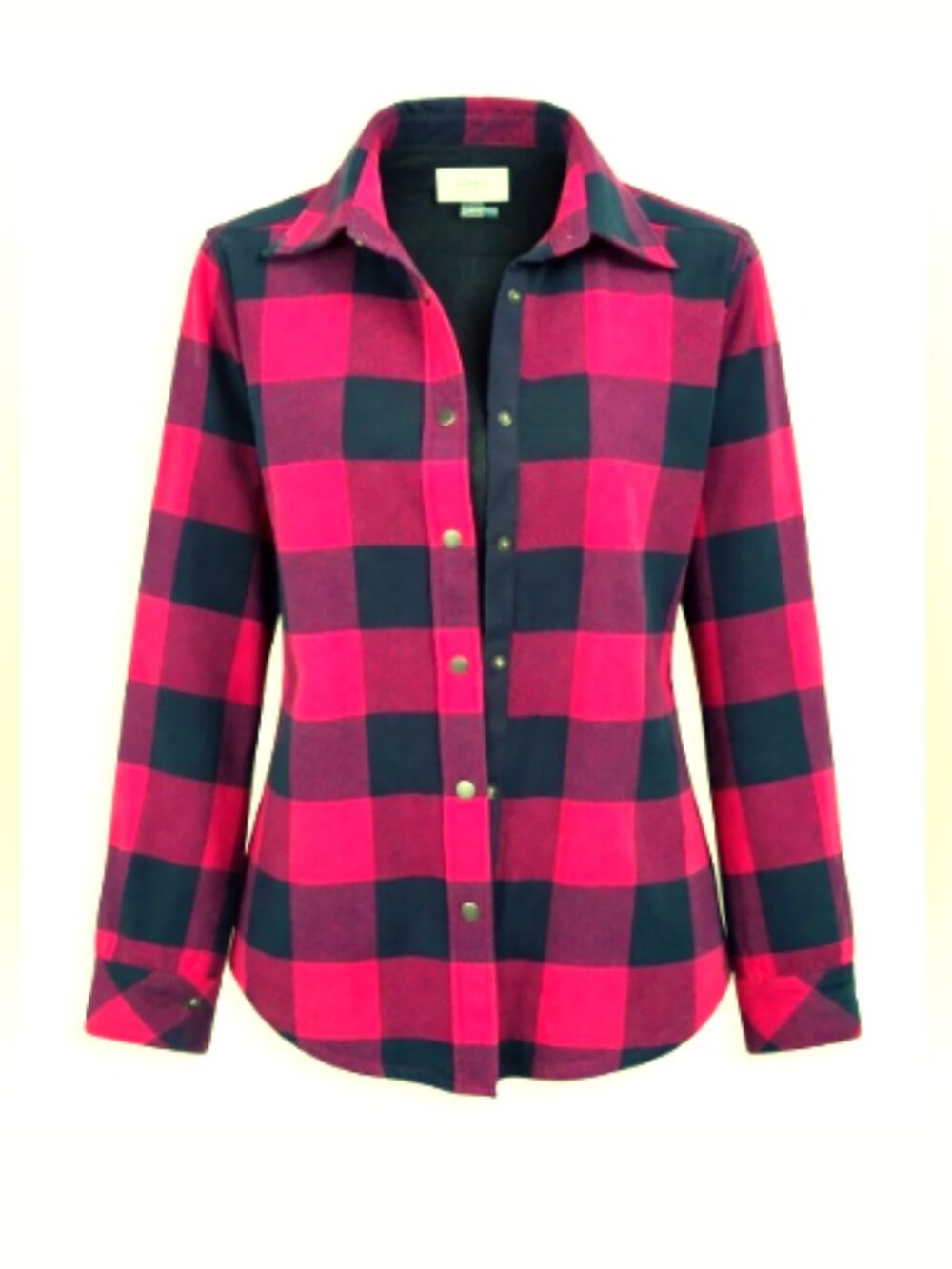 Orvis Size XS Fleece Lined Flannel Shirt Jacket Shacket Buffalo Check Pink Blue